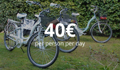 1 Night stay + Bike - 40€ per person per day