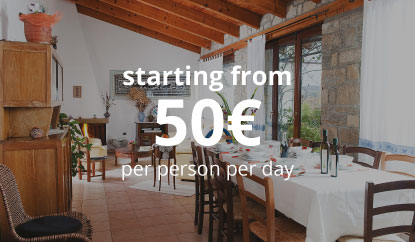 1 Night stay + Meals - starting from 50€ per person per day